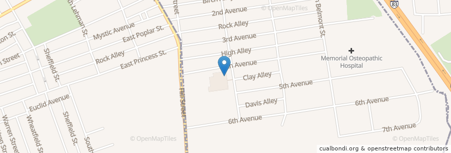 Mapa de ubicacion de Davis Elementary School en 미국, 펜실베이니아, Spring Garden Township.