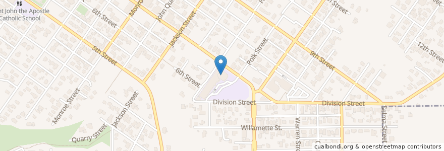 Mapa de ubicacion de Marantha Baptist Church en Stati Uniti D'America, Oregon, Clackamas County, Oregon City.