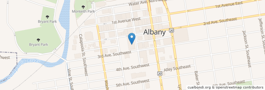 Mapa de ubicacion de Albany Learning Center Community Service en Amerika Birleşik Devletleri, Oregon, Linn County, Albany.