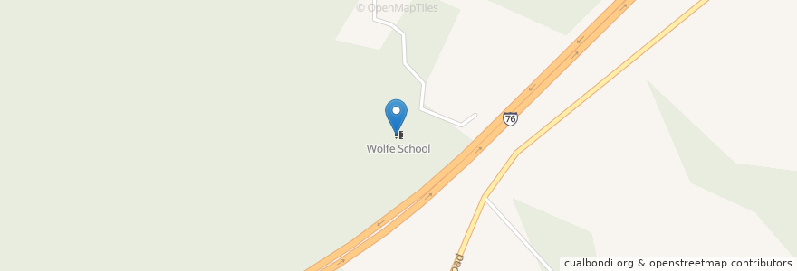 Mapa de ubicacion de Wolfe School en United States, Pennsylvania, Franklin County.