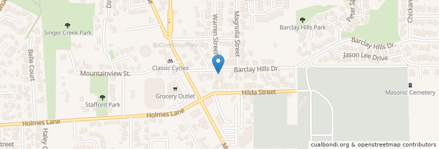 Mapa de ubicacion de Christ Apostolic Church en 美利坚合众国/美利堅合眾國, 俄勒冈州/俄勒岡州, Clackamas County, Oregon City.