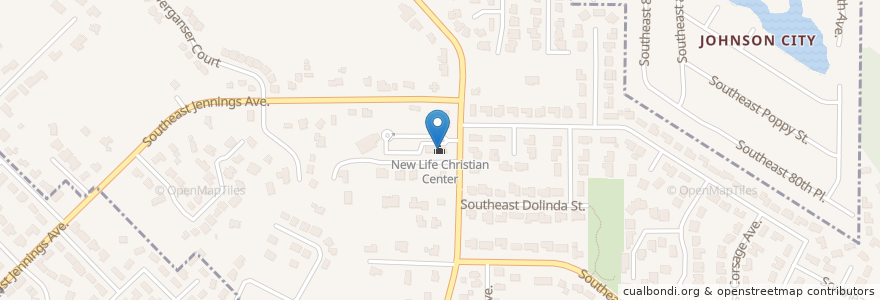 Mapa de ubicacion de New Life Christian Center en ایالات متحده آمریکا, اورگن, Clackamas County, Oatfield.