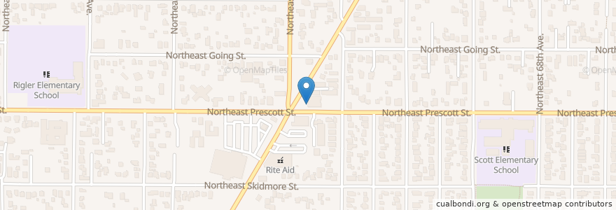 Mapa de ubicacion de Grace Presbyterian Church en 美利坚合众国/美利堅合眾國, 俄勒冈州/俄勒岡州, Portland, Multnomah County.