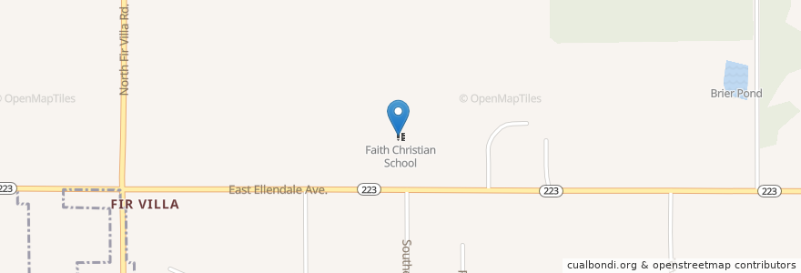 Mapa de ubicacion de Faith Christian School en ایالات متحده آمریکا, اورگن, Polk County.