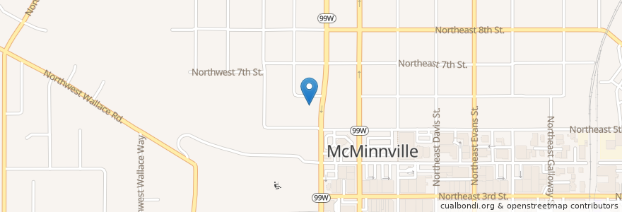 Mapa de ubicacion de International Community School en الولايات المتّحدة الأمريكيّة, أوريغون, Yamhill County, Mcminnville.