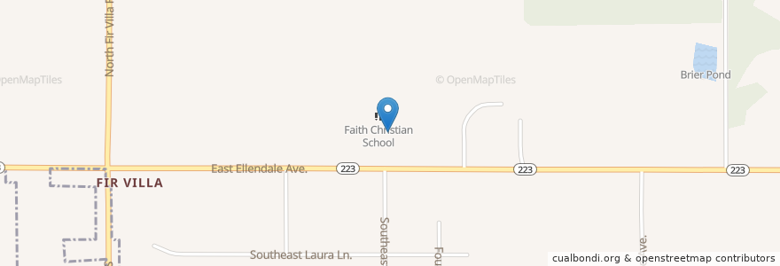 Mapa de ubicacion de Faith Evangelical Free Church en アメリカ合衆国, オレゴン州, Polk County.