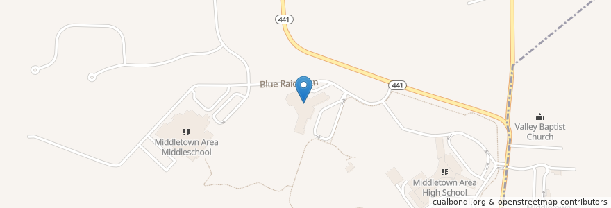 Mapa de ubicacion de Robert G Reid Elementary School en United States, Pennsylvania, Dauphin County.