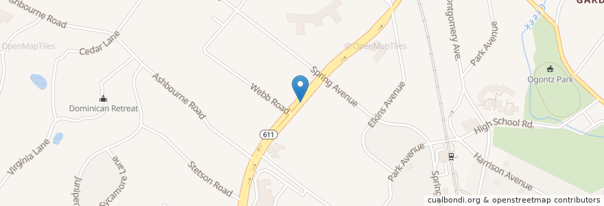 Mapa de ubicacion de Ashbourne School en Verenigde Staten, Pennsylvania, Montgomery County, Cheltenham Township.