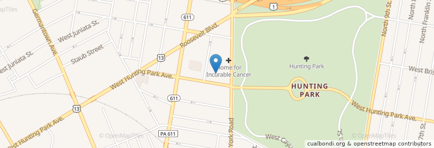 Mapa de ubicacion de Sacred Heart Home en United States, Pennsylvania, Philadelphia County, Philadelphia.