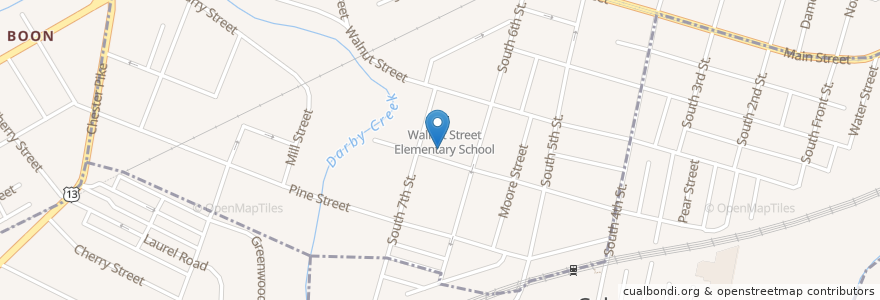 Mapa de ubicacion de Darby Colwyn Middle School en ایالات متحده آمریکا, پنسیلوانیا, Delaware County, Darby.