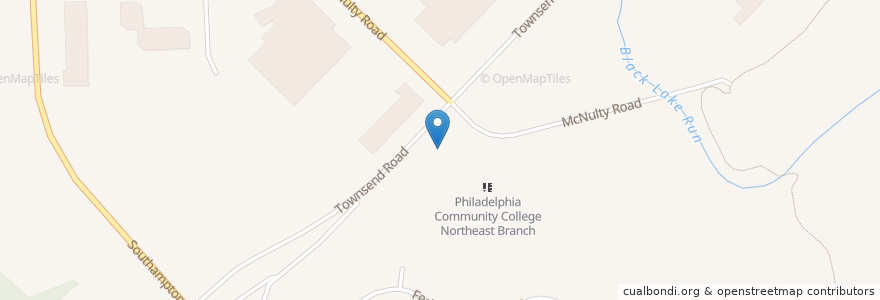 Mapa de ubicacion de Philadelphia Community College Northeast Branch en アメリカ合衆国, ペンシルベニア州, Philadelphia County, フィラデルフィア.