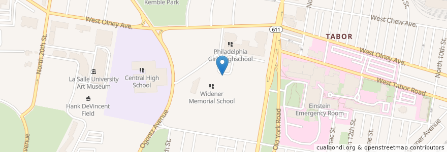 Mapa de ubicacion de Widener Memorial School en Verenigde Staten, Pennsylvania, Philadelphia County, Philadelphia.