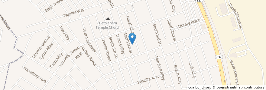 Mapa de ubicacion de City of Hope Church of the Nazarene en ایالات متحده آمریکا, پنسیلوانیا, Allegheny County, Duquesne.