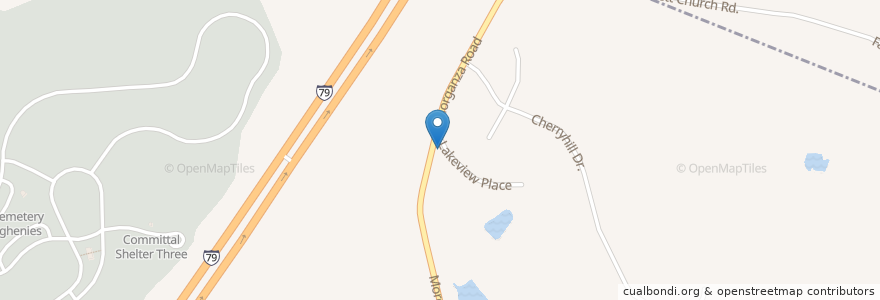 Mapa de ubicacion de Lakeview Christian Life Church en United States, Pennsylvania, Washington County, Cecil Township.