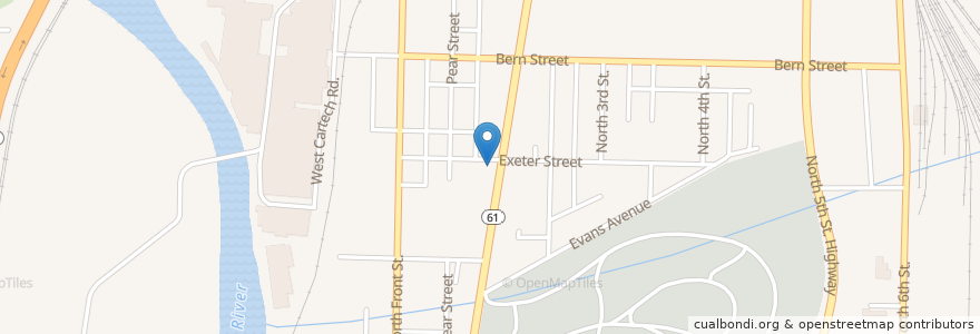 Mapa de ubicacion de Olivet Reformed Church en United States, Pennsylvania, Berks County, Reading.