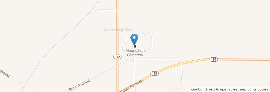 Mapa de ubicacion de Mount Zion Cemetery en 미국, 오클라호마, Carter County, Ardmore.
