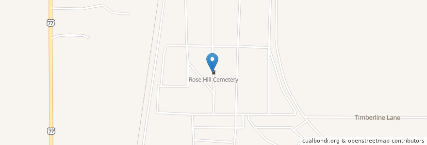 Mapa de ubicacion de Rose Hill Cemetery en Amerika Syarikat, Oklahoma, Carter County, Ardmore.