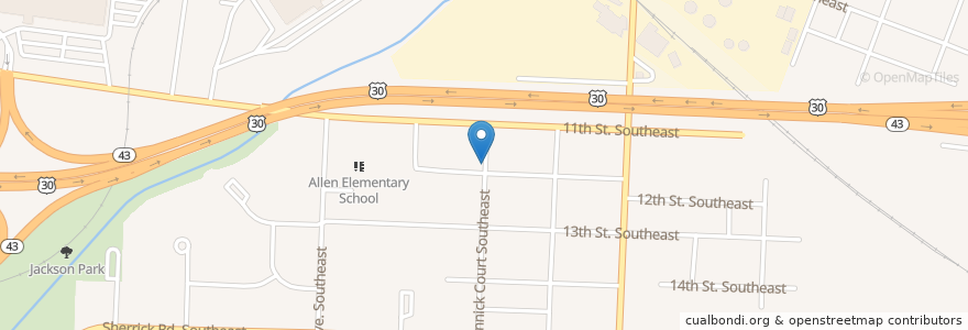 Mapa de ubicacion de Saint Anthonys School en Estados Unidos Da América, Ohio, Stark County, Canton.