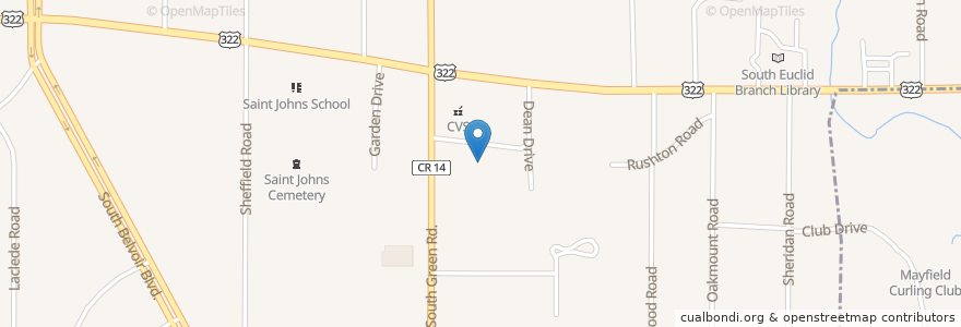 Mapa de ubicacion de Sacred Heart of Jesus Academy en الولايات المتّحدة الأمريكيّة, أوهايو, مقاطعة كاياهوغا, South Euclid.