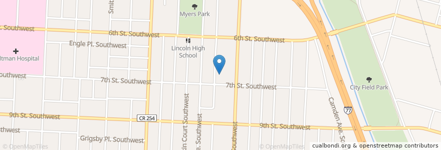 Mapa de ubicacion de Dueber United Methodist Church en 미국, 오하이오 주, Stark County, Canton.