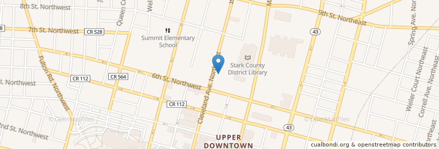 Mapa de ubicacion de Saint Peters School en ایالات متحده آمریکا, اوهایو, Stark County, Canton.