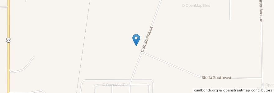 Mapa de ubicacion de Kingdom Hall Jehovahs Witness Church en États-Unis D'Amérique, Oklahoma, Carter County, Ardmore.