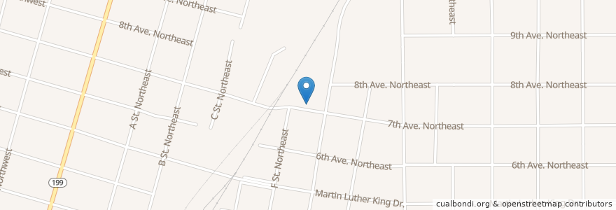 Mapa de ubicacion de Northeast Baptist Church en United States, Oklahoma, Carter County, Ardmore.