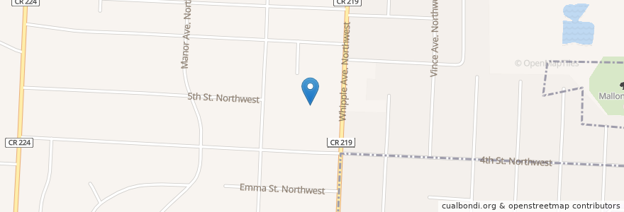 Mapa de ubicacion de Canton Baptist Temple en Estados Unidos Da América, Ohio, Stark County.