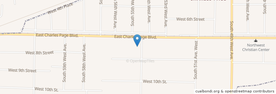 Mapa de ubicacion de Zion Community Church en アメリカ合衆国, オクラホマ州, Tulsa County.