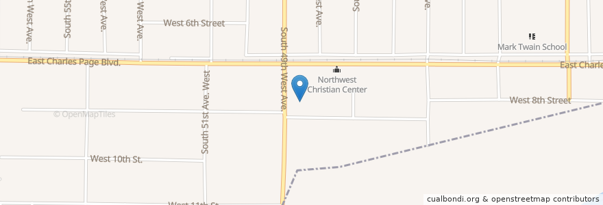 Mapa de ubicacion de Glenwood Full Gospel Church en Stati Uniti D'America, Oklahoma, Tulsa County.