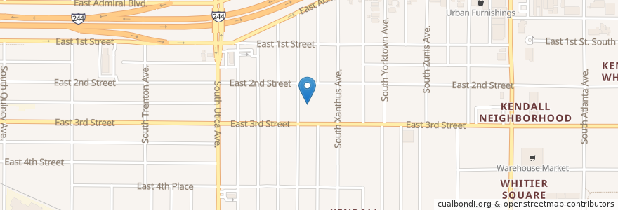 Mapa de ubicacion de Holy Ghost Biblecostal Church en United States, Oklahoma, Tulsa County, Tulsa.
