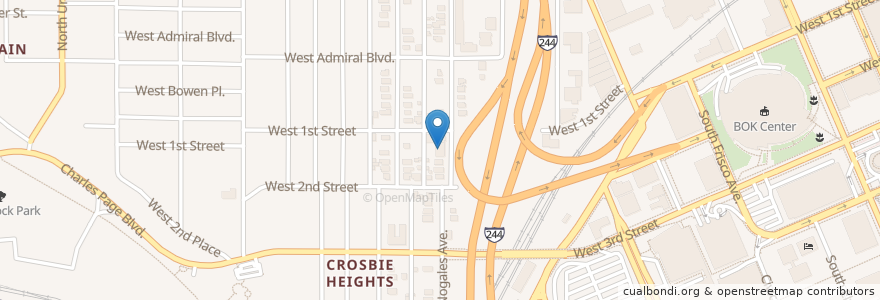 Mapa de ubicacion de Nogales Avenue Baptist Church en Estados Unidos Da América, Oklahoma, Tulsa County, Tulsa.