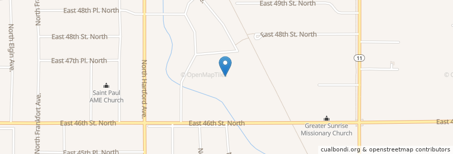 Mapa de ubicacion de Timothy Baptist Church en 미국, 오클라호마, Tulsa County, Tulsa.