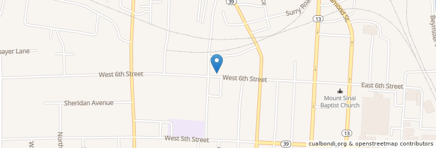 Mapa de ubicacion de Providence Baptist Church en アメリカ合衆国, オハイオ州, Richland County, Mansfield.