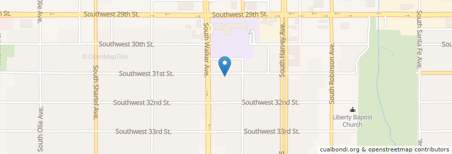 Mapa de ubicacion de Angie Smith Indian Methodist Church en United States, Oklahoma, Oklahoma City, Oklahoma County.