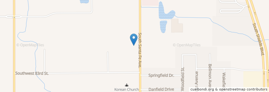 Mapa de ubicacion de Springfield Church of God en アメリカ合衆国, オクラホマ州, Oklahoma City, Oklahoma County.