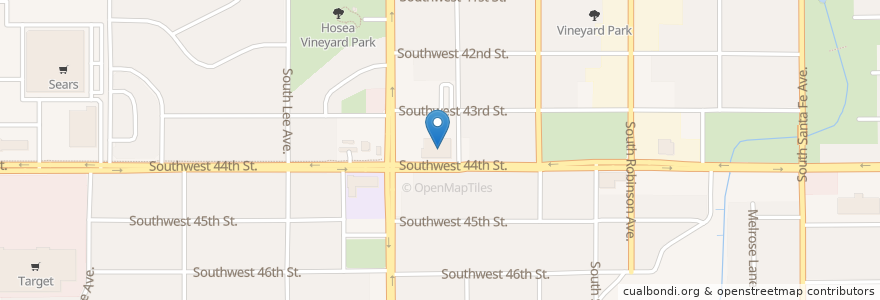 Mapa de ubicacion de Western Hills Church en Amerika Syarikat, Oklahoma, Oklahoma City, Oklahoma County.