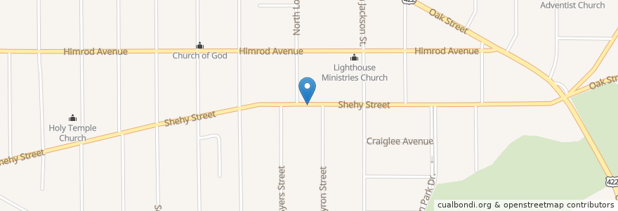 Mapa de ubicacion de Refuge Apostolic Temple en الولايات المتّحدة الأمريكيّة, أوهايو, Mahoning County, Youngstown.