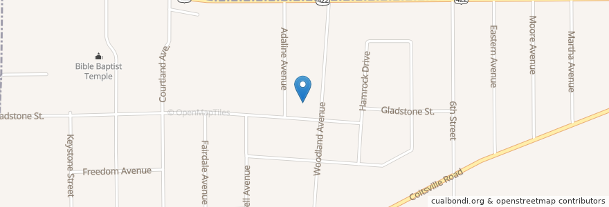 Mapa de ubicacion de Marion Heights United Methodist Church en الولايات المتّحدة الأمريكيّة, أوهايو, Mahoning County, Campbell.