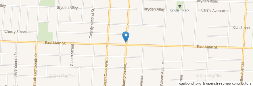 Mapa de ubicacion de Paradise Baptist Church en 미국, 오하이오 주, Franklin County, Columbus.
