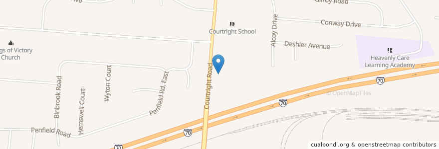 Mapa de ubicacion de Redeemers Church en 美利坚合众国/美利堅合眾國, 俄亥俄州, Franklin County, Columbus.