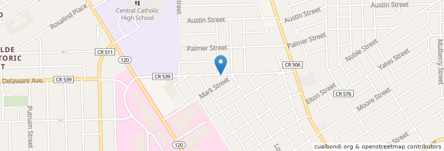 Mapa de ubicacion de New Hope Church of the Apostolic Faith en Amerika Syarikat, Ohio, Lucas County, Toledo.
