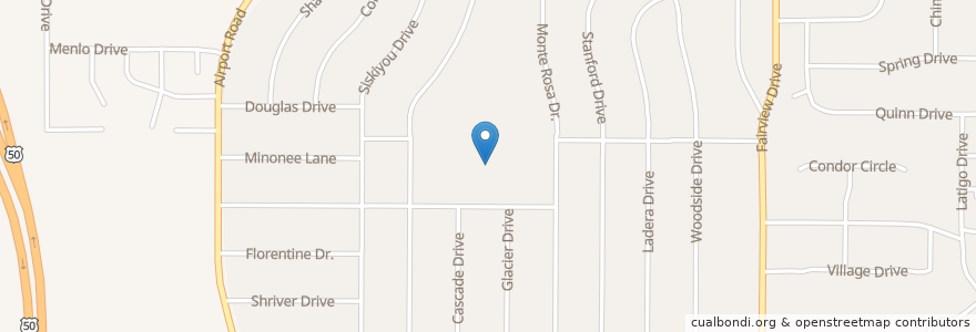Mapa de ubicacion de Empire Elementary School en アメリカ合衆国, ネバダ州, Carson City, Carson City.