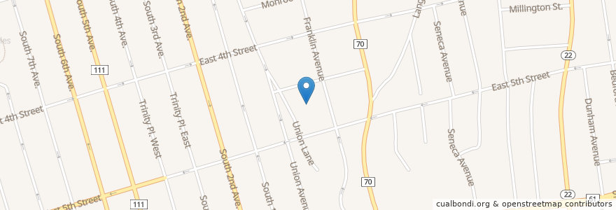 Mapa de ubicacion de Robert Fulton Public School en Estados Unidos De América, Nueva York, Westchester County, Mount Vernon.