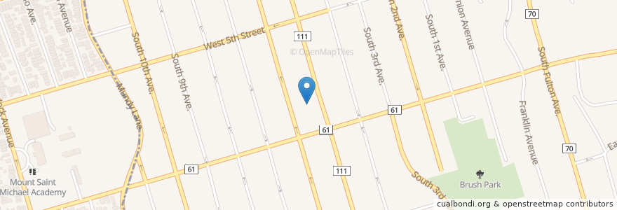 Mapa de ubicacion de Cecil H Parker Elementary School en Stati Uniti D'America, New York, Mount Vernon.