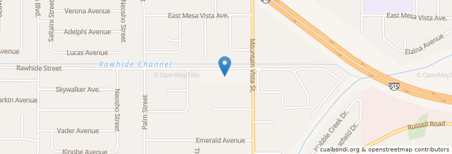 Mapa de ubicacion de Vegas Valley Christian School en Estados Unidos De América, Nevada, Clark County, Paradise.