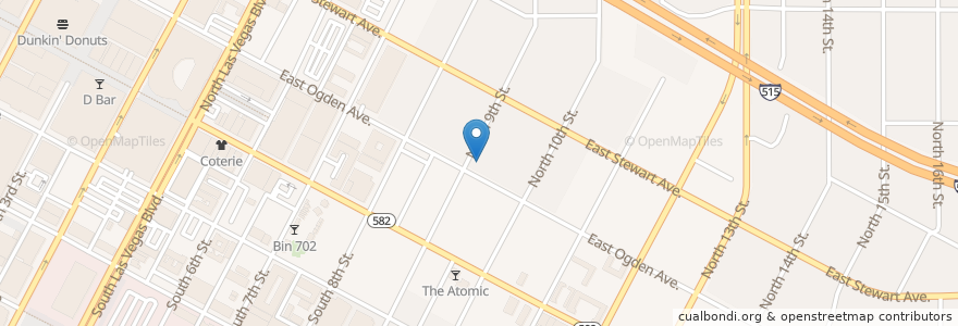 Mapa de ubicacion de Church on the Street en ایالات متحده آمریکا, نوادا, Clark County, Las Vegas.