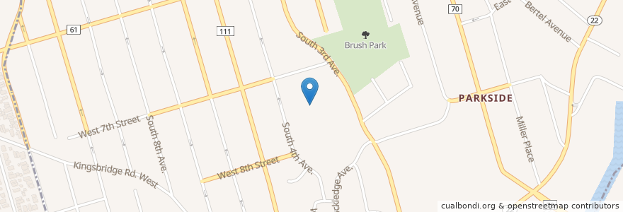 Mapa de ubicacion de Longfellow Elementary School en Amerika Birleşik Devletleri, New York, Mount Vernon.