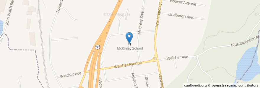 Mapa de ubicacion de McKinley School en Estados Unidos De América, Nueva York, Westchester County, Peekskill.