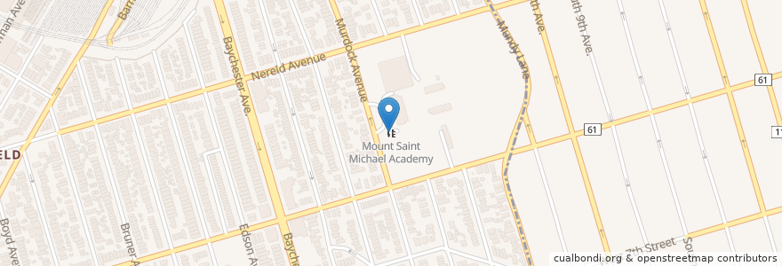 Mapa de ubicacion de Mount Saint Michael Academy en United States, New York, New York, Bronx County, The Bronx.